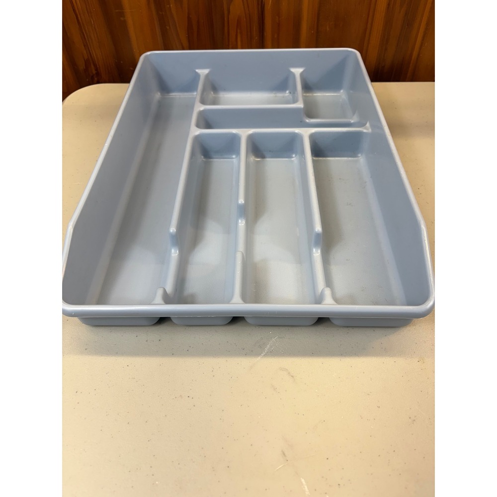 Rubbermaid Country Blue Silverware Tray Cutlery Flatware Drawer Organizer 0521